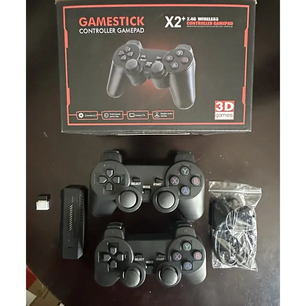 GameStick X2 64GB Retro Game Console 4K HD 2.4G Wireless Controller 20000+Game